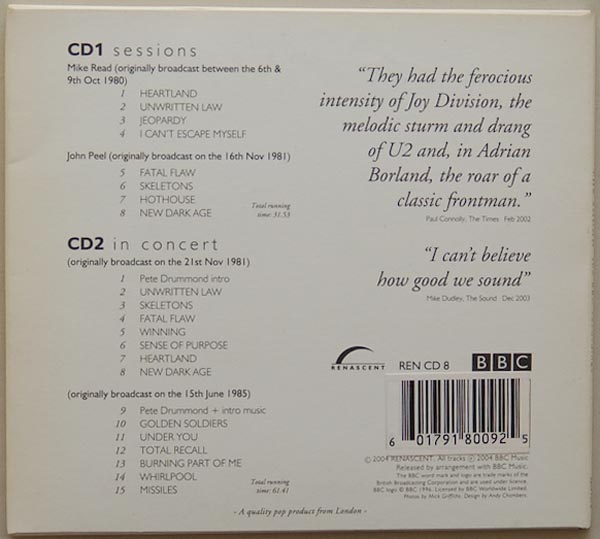 Back cover, Sound (The) - The BBC Recordings